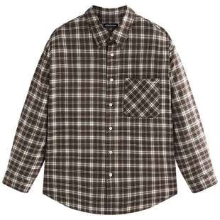 【商场同款】太平鸟男装衬衫26春季新款外穿格纹衬衣 B2CHG111L