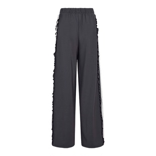 Adidas/阿迪达斯正品三叶草女士复古经典荷叶边针织运动裤KU9385