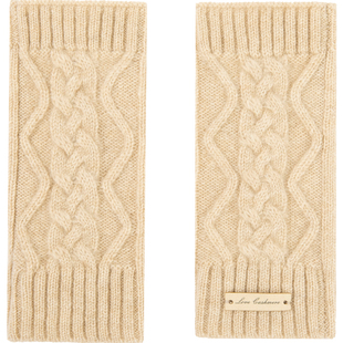 siggi 羊绒针织半指手套女冬送礼加厚保暖办公室露指防寒触屏手套