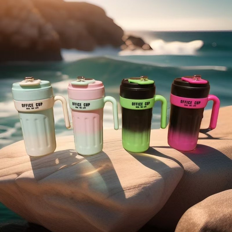 智能316不锈钢手柄咖啡杯便携值颜保温杯霸大容量高办公冰杯杯