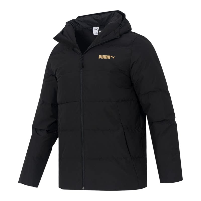 Puma彪马男装2025新款防风防水保暖连帽羽绒服鸭绒外套 694698-01