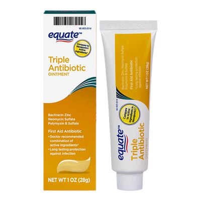 美国原装equate皮肤软膏三重抗生素软膏预防伤口感染烧伤割伤擦伤