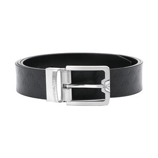 【自营】EMPORIO ARMANI阿玛尼男士logo压花百搭休闲针扣腰带皮带