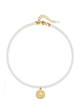 白百何同款淡水珍珠项链女锁骨链