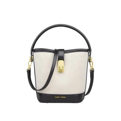 CANNIKANLM小号帆布拼接水桶包