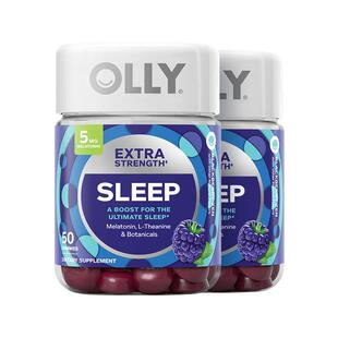 【自营】OLLY安瓶软糖美国强化版睡眠软糖含褪黑素5mg 50粒/瓶*2