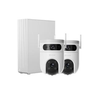 萤石H9C高清无线智能双摄监控设备套装家用监控器NAS私有云服务器