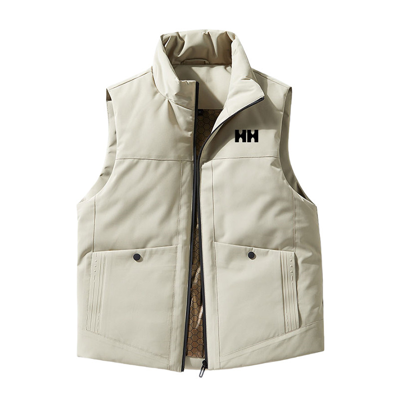 正品HH秋冬季羽绒服马甲男2025新款加绒加厚夹克背心马甲外套