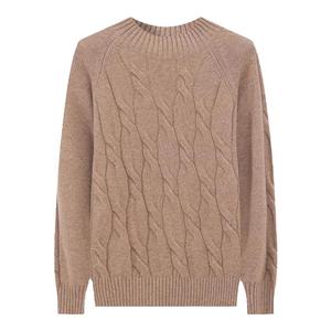 King Deer/鹿王羊绒衫女士半高领变化组织舒适套头衫春秋新款