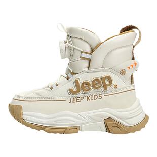 JEEP儿童雪地靴加绒加厚保暖2025新款冬季防水防滑男童女童大棉鞋