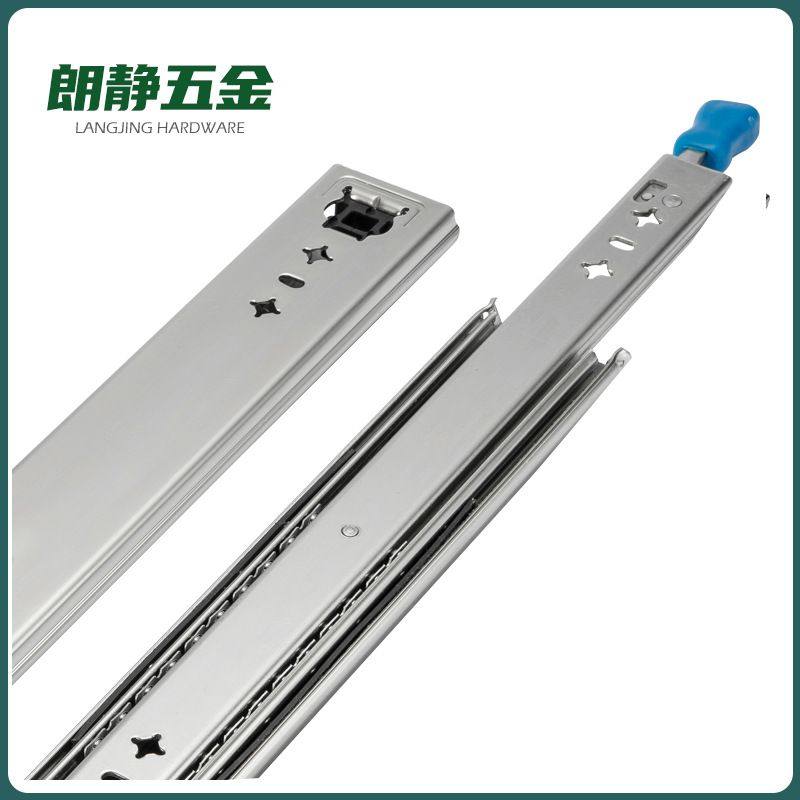 53宽三节带锁重型滑轨房车工业加厚高承载导轨改装车承重自锁滑轨