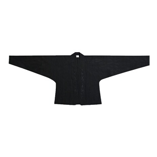 明制马面裙搭配的上衣春夏黑色V领汉服衬衫国风交领飞机袖衬衣女