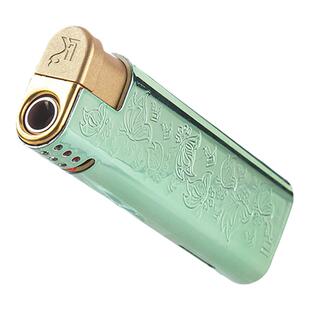 浪客金属壳蝴蝶雕刻订做铁壳防风充气打火机个性蓝火广告创意火机