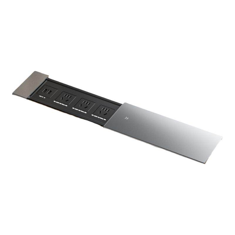 岛台桌面嵌入式插座台面内嵌滑盖多媒体侧滑排插usb插线板电源