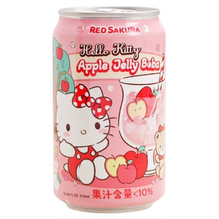台湾红樱花Sanrio三丽鸥凯蒂猫HelloKitty芦荟爆珠果汁饮料高颜值