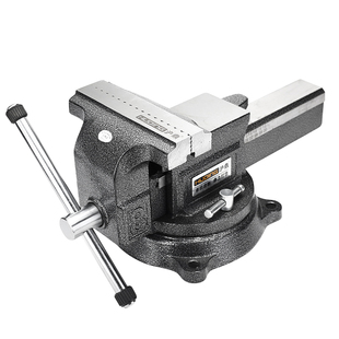 沪鼎美式全钢台虎钳铸钢台钳工业级4寸5寸6寸8寸虎钳夹具精密汽修