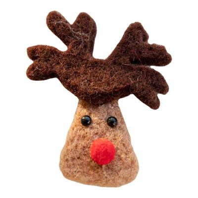 圣诞节装饰品创意圣诞树卡通麋鹿毛毡挂件DIY材料小公仔圣诞礼物