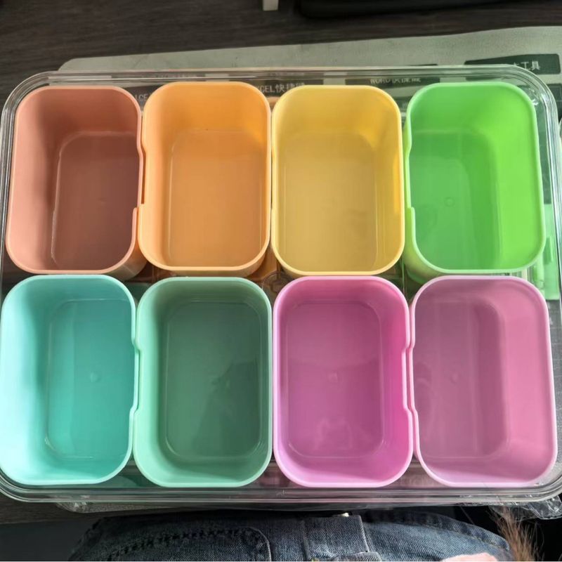 食品级冰箱保鲜盒水果收纳盒出行调料分格盒携带密封收纳盒手提