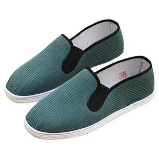 千层底手工布鞋女纯布底鞋中老年透气休闲舒适灯芯绒妈妈鞋圆口鞋