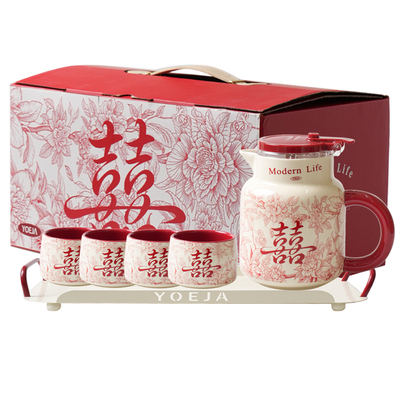 舍里喜字中式轻奢水具礼盒伴手礼