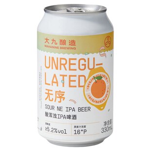 大九酿造无序酸浑浊IPA啤酒330ml*12罐整箱装国产精酿鲜橙果啤