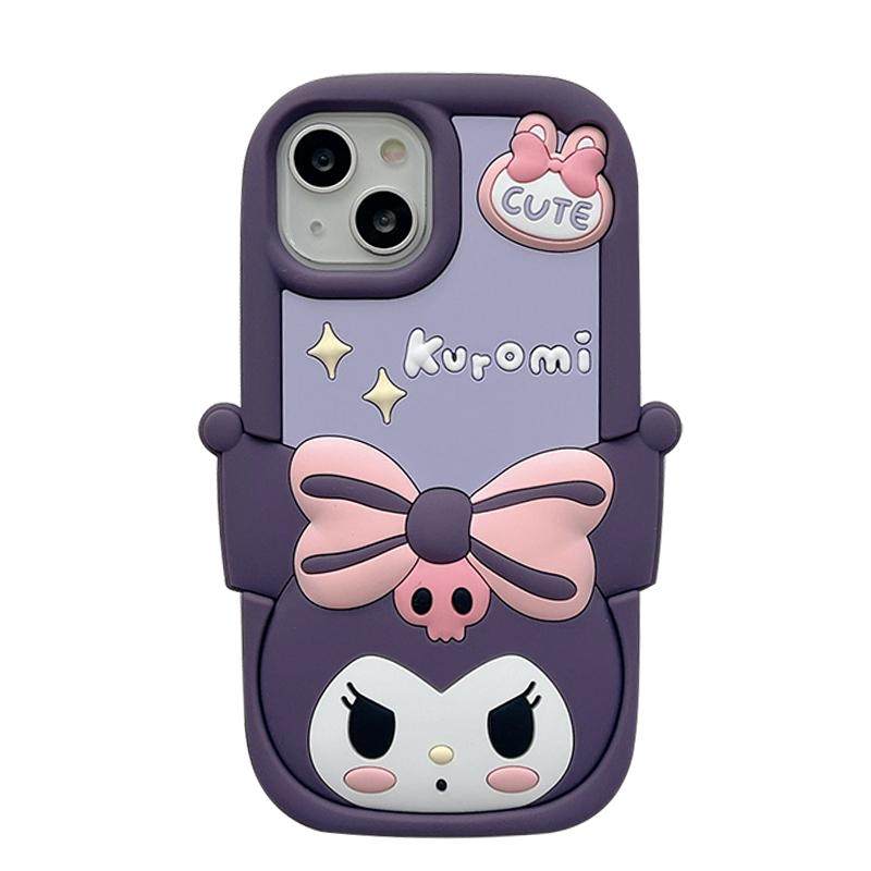 网红卡通可爱库洛米硅胶适用苹果14ProMax手机壳创意iPhone13新款12女款16pro防摔11小众15pro硅胶趣味全包软
