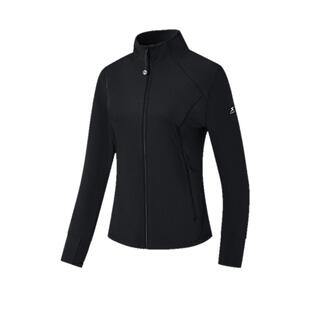 特步训练运动外套女款2025秋冬新款修身运动针织上衣975128060119