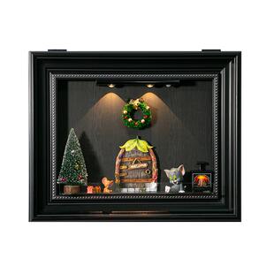 免打孔2025新款diy磁吸电表箱装饰画配电闸箱盒遮挡创意遮丑挂画