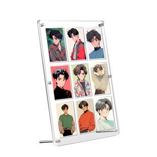 亚克力小卡相框3寸拍立得照片明星动漫周边桌面摆件九宫格展示架