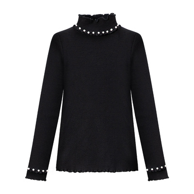 高领毛衣加绒加厚针织上衣打底衫