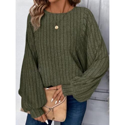 P 77842L Comfortable Batwing Sleeve Knit Top 慵懒蝙蝠针织衫