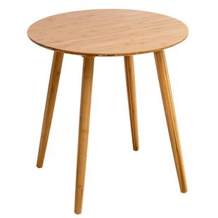 楠竹圆桌北欧小茶几早餐桌喝茶休闲圆形桌子阳台出租房家用小客厅