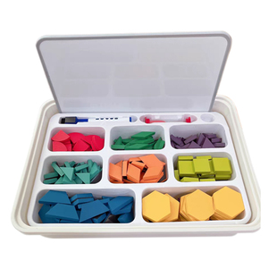 mideer弥鹿磁力片七巧板智力强磁拼图小学生专用几何积木益智玩具