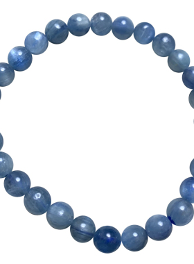 天然蓝晶石三圈手串水晶饰品手串