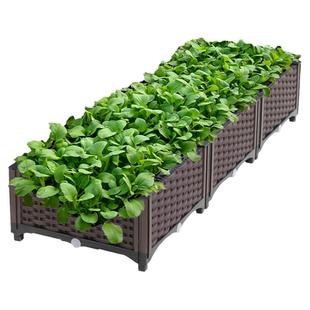 户外花箱铝合金不锈钢铁艺庭院室外蔬菜种植箱阳台塑料花盆长方形