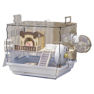 仓鼠笼子金丝熊笼子亚克力透明便宜大的过冬笼子双层豪华别墅新手