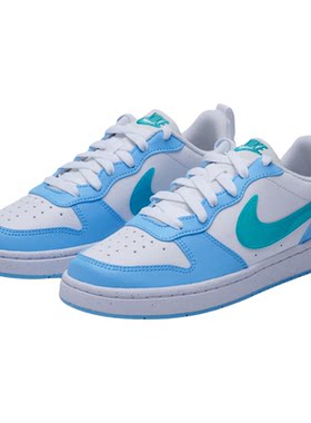 耐克NIKE夏季新款北卡蓝大童鞋轻便女鞋休闲鞋COURT低帮运动板鞋