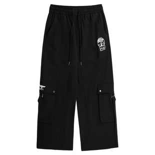 BOYLONDON美式大口袋潮酷直筒工装裤夏季男女同款朋克长裤N34045