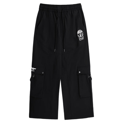 BOYLONDON美式大口袋潮酷直筒工装裤夏季男女同款朋克长裤N34045