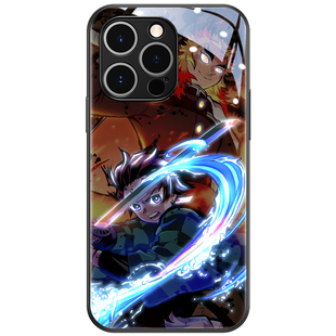 鬼灭之刃苹果14promax手机壳新款男iphone16动漫17壳12发光11pm二次元15日系x炭治郎xr善逸13创意8适用周边xs