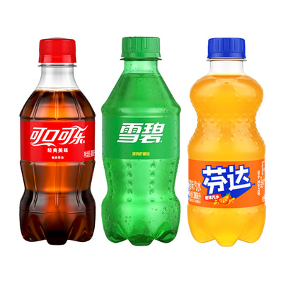 可口可乐芬达雪碧300ml迷你小瓶装汽水碳酸饮料夏季饮品批发整箱