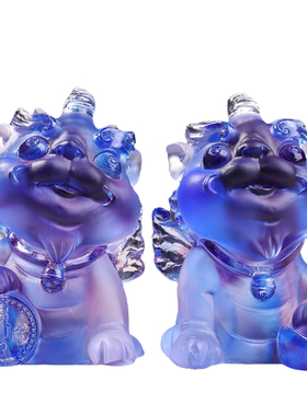琉璃貔貅麒麟招财摆件生日礼品