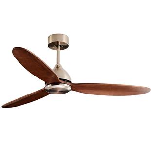 北欧大风力实木吊扇客厅餐厅工业复古商用变频家用吊顶无灯电风扇