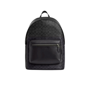 【自营】COACH/蔻驰男包Ganvas双肩包经典老花皮革商务休闲背包