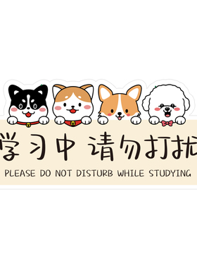 学习中请勿打扰挂牌进门请敲门牌