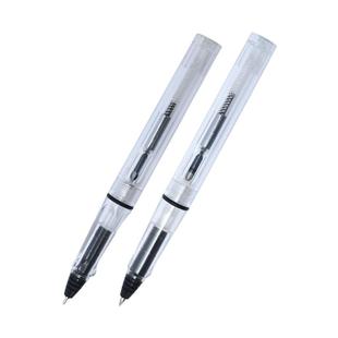 永生钢笔式中性笔可吸墨水通用3.4墨囊圆珠笔走珠笔半针管子弹头中小学生初学者透明示范透明中性笔送彩墨