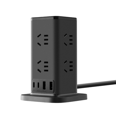 公牛黑色立式插座魔方多口充电器