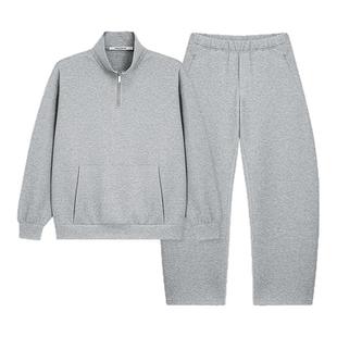 【空气雕塑】BODYDREAM半拉链立领卫衣男廓形休闲上衣弯刀裤套装