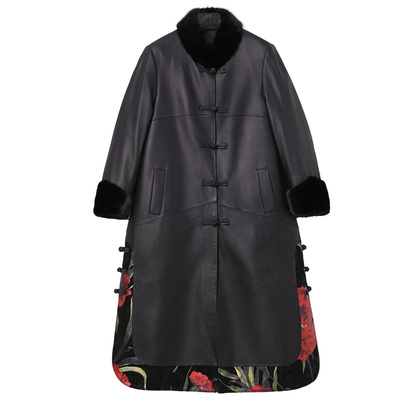 真皮羽绒服女绵羊皮2024新款