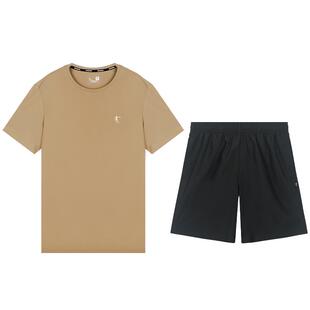 乔丹速干运动套装男士T恤跑步健身夏季短袖短裤篮球服冰丝两件套